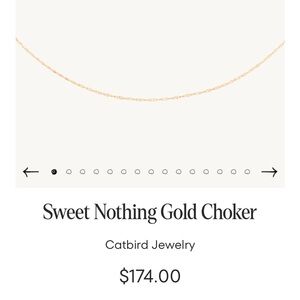 Catbird sweet nothing choker, yellow 14k gold